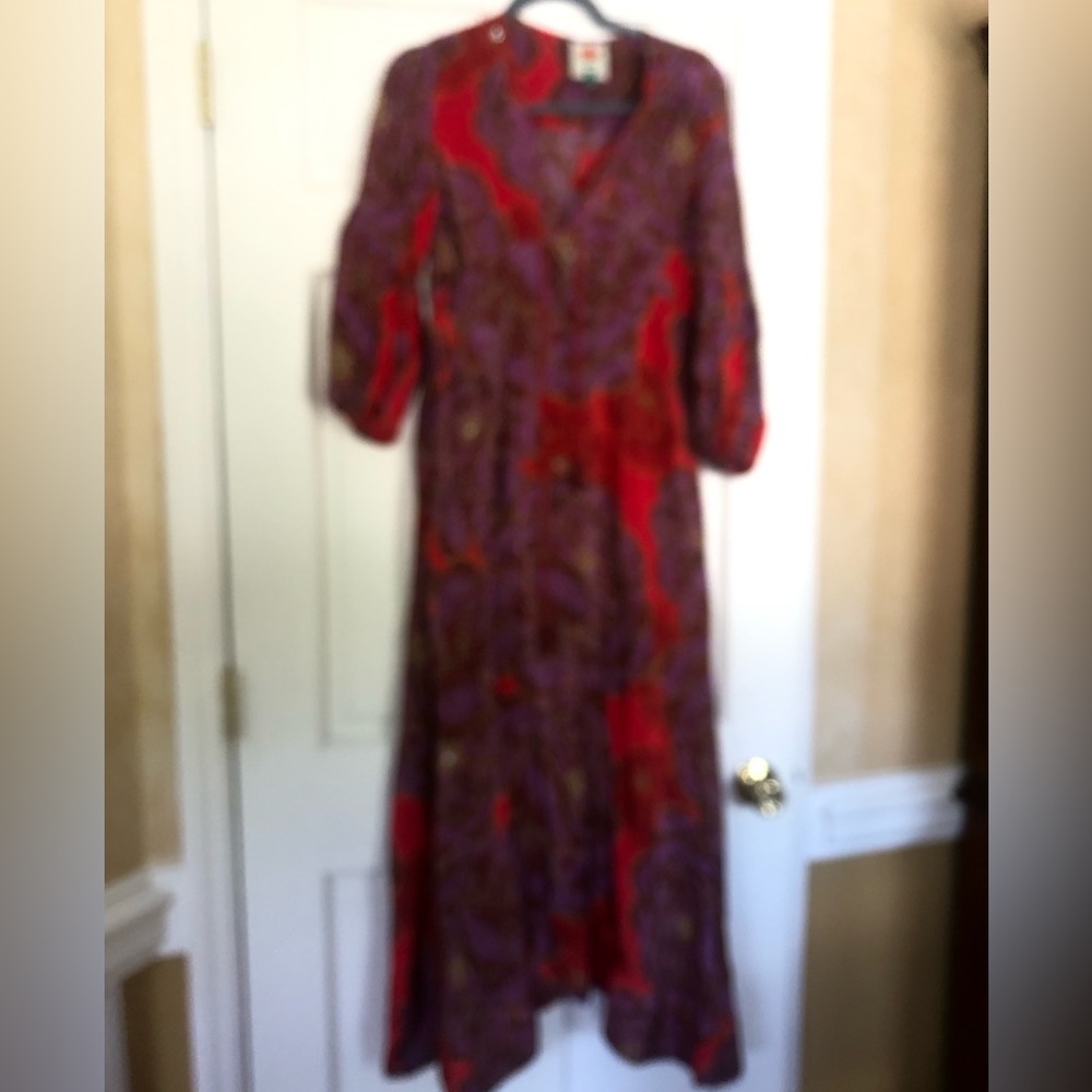 Anthropologie Farm Rio sequin flower maxi dress - Picture 5 of 10